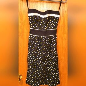 Jessica size 4 strapless polkadot dress